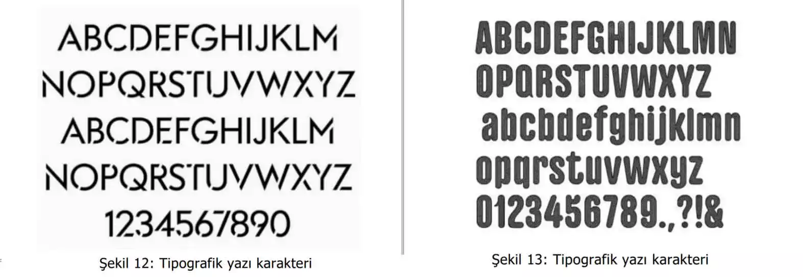 tipografik yazı karakter örnekleri-tuzla patent